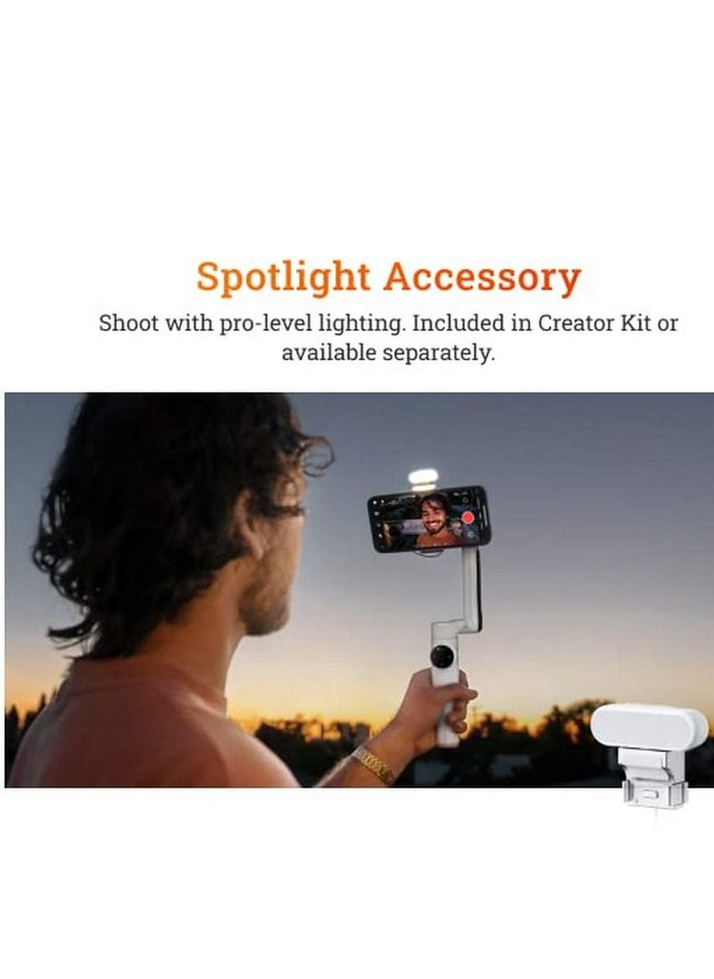 Insta360 - Insta360 Flow Al-Powered Smartphone Gimbal Stabilizer with 3-Axis Stabilization Deep Track 3.0 1-Step Rapid Deploy Built-In Selfie Stick and Tripod - Stone Gray - Image 1