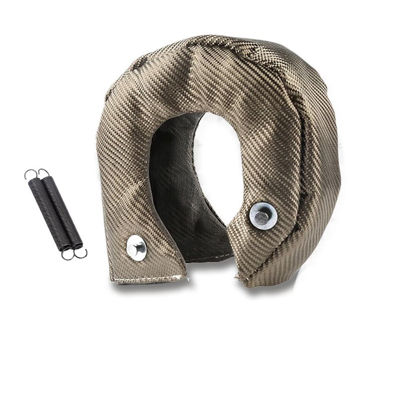 DEGEOBERLIN T4 Titanium Turbo Blanket Heat Shield cover wrap for Turbocharger with Fastener Springs