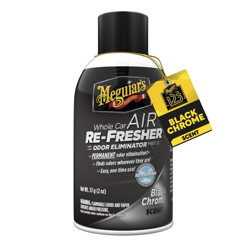 Meguiar's Meguiars Whole Car Air Refresher Odor Eliminator Black Chrome 2 OzCar Air Freshener For Commuters Detailers Car Odor Eliminator Mist Refreshes Car Cabin Air For Sedan Suv Truck Van - Image 2