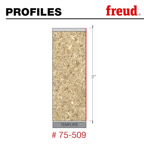 Freud 1/2" Flush Trim Upcut Spiral Router Bit with Tico Hi-Density Carbide for Maximum Performance - Ideal for Heavy Duty Trimming, 1/2" Diameter, 1/2" Shank, 2" Carbide Height, 24,000 RPM - 75-509 - Image 2