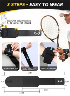 GIFT 2 PCS Wrist Compression Strap, Wrist Brace Wrist Wraps for Fitness, Weight Lifting, Tendonitis, Carpal Tunnel Arthritis, Pain Relief, Great Support for Men Women, Adjustable  - Image 5