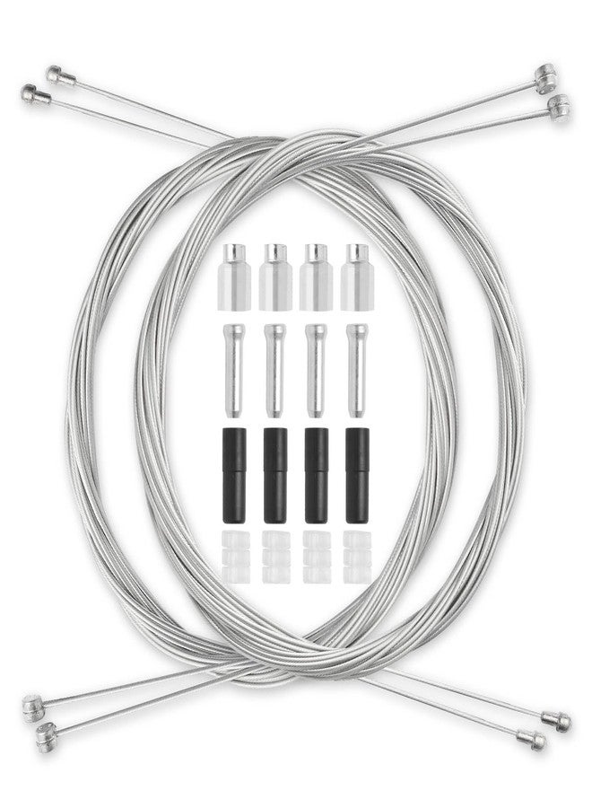 Gionfe 4Pcs Universal Bike Brake Cable Set, Standard Bicycle Brake Cable, Replaceable Brake Inner Wire Cable,Professional Bicycle Brake Line For MTB Mountain Bikes Or Road Bikes,Free End Caps Accessories 2M - Image 1