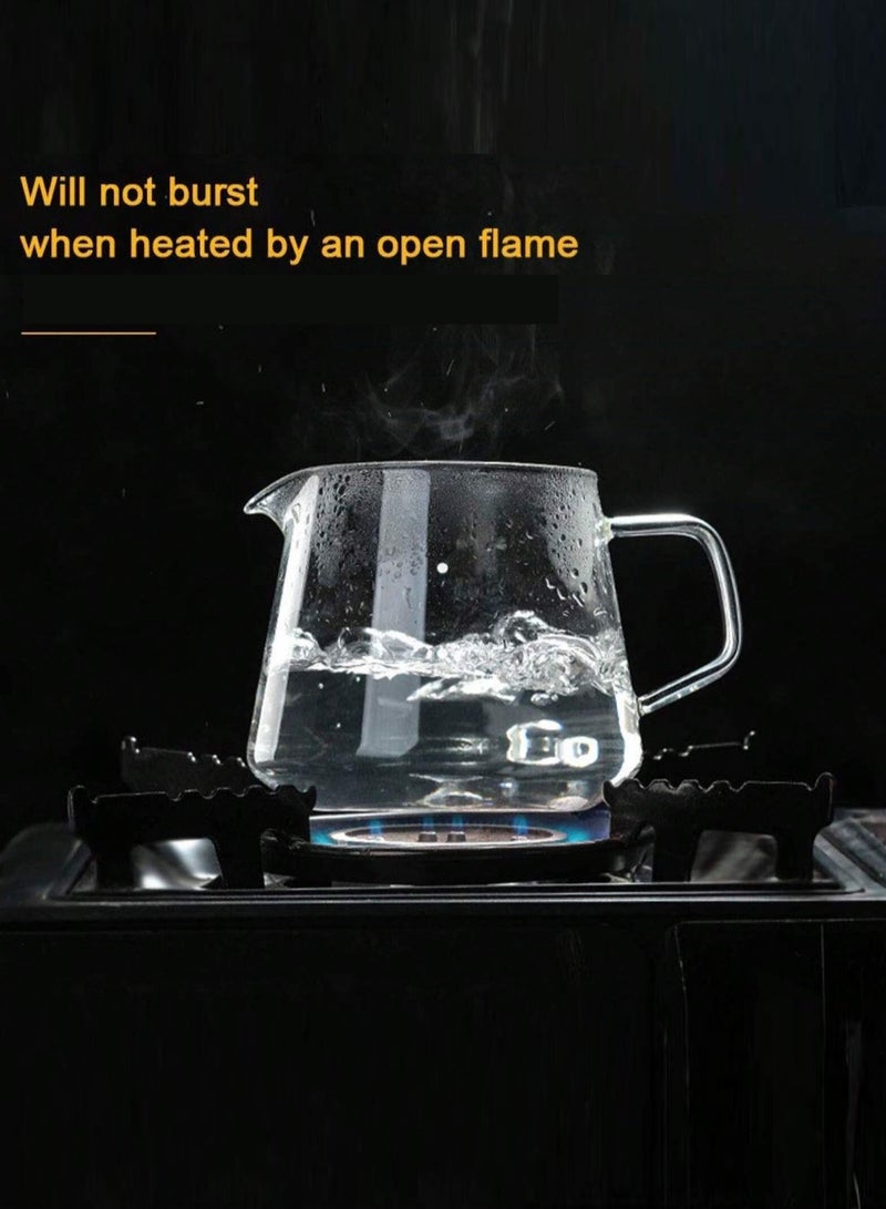 بريتيل V60 صانع القهوة 600 مل، 2-4 أكواب، إبريق قهوة زجاجي مع فلتر V60، صينية خشبية أصلية للاستخدام في المنزل أو المكتب أو المقهى أو زاوية القهوة. - Image 5