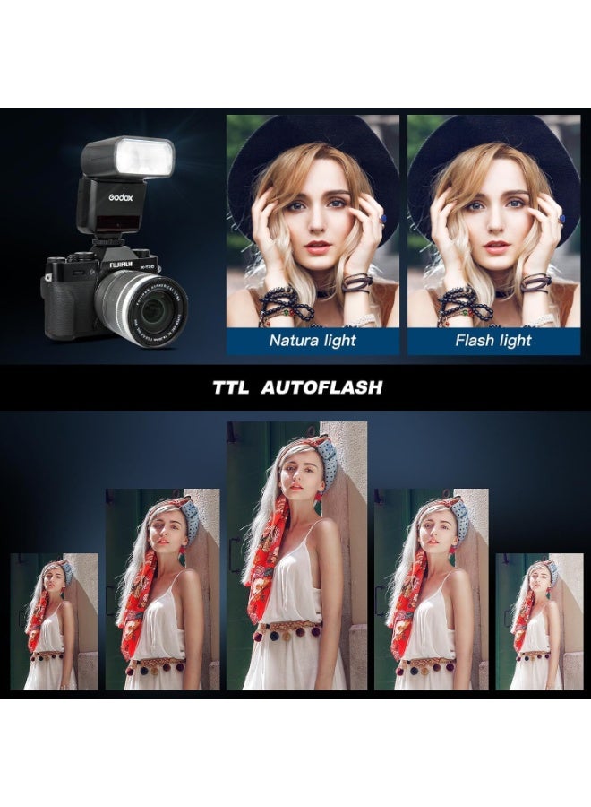 Godox TT350C Speedlight for Canon – Compact TTL HSS Flash with Wireless X System, Black - Image 2