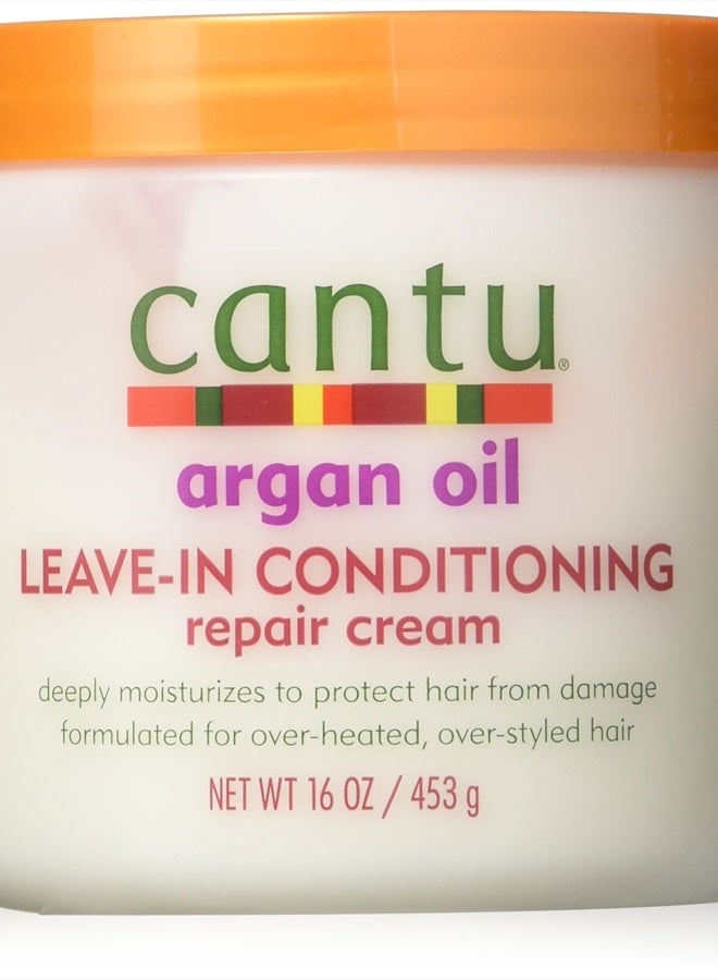 Cantu Argan Oil Leave-In Conditioner Repair Cream 16 Ounce (473ml) (2 Pack) 1 Pound (Pack of 2)None - Image 1