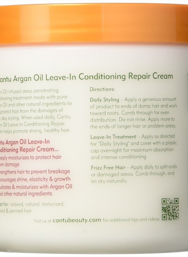 Cantu Argan Oil Leave-In Conditioner Repair Cream 16 Ounce (473ml) (2 Pack) 1 Pound (Pack of 2)None - Image 2