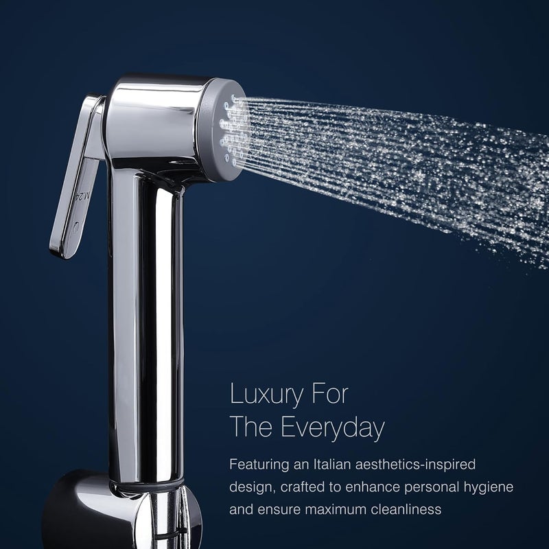 Hindware Italian Collection Health Faucet for Bathroom Made of ABS Comes with 12Meter Stainless Steel Tube Flora 1Year Manufacturer Warranty - Image 3