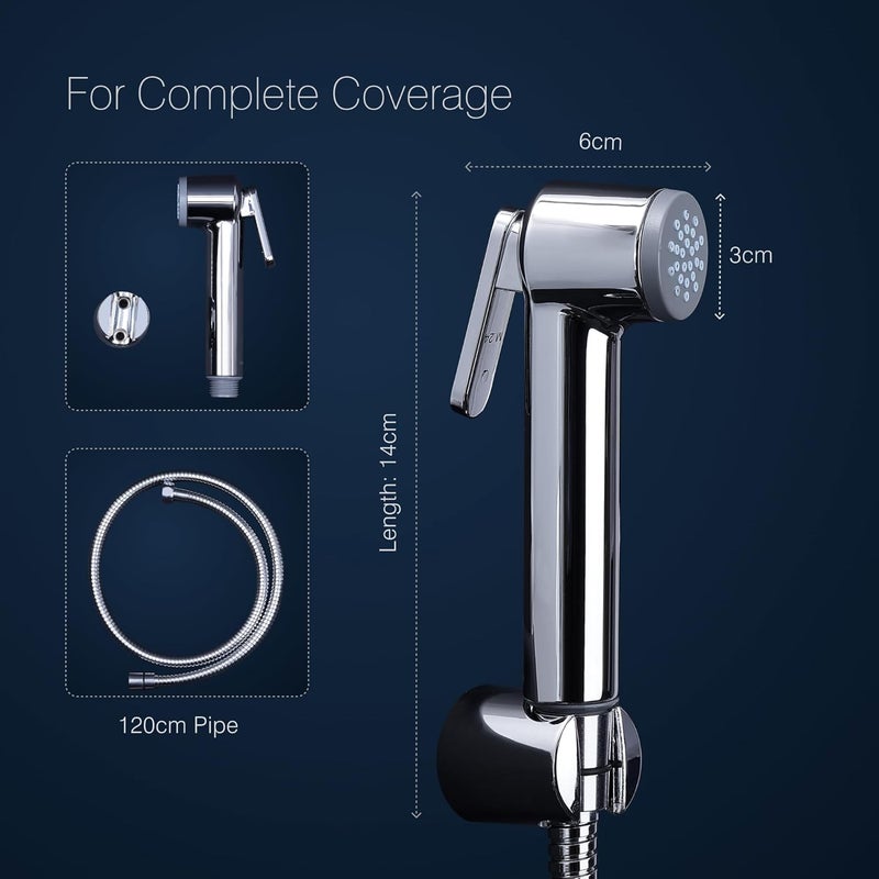 Hindware Italian Collection Health Faucet for Bathroom Made of ABS Comes with 12Meter Stainless Steel Tube Flora 1Year Manufacturer Warranty - Image 5