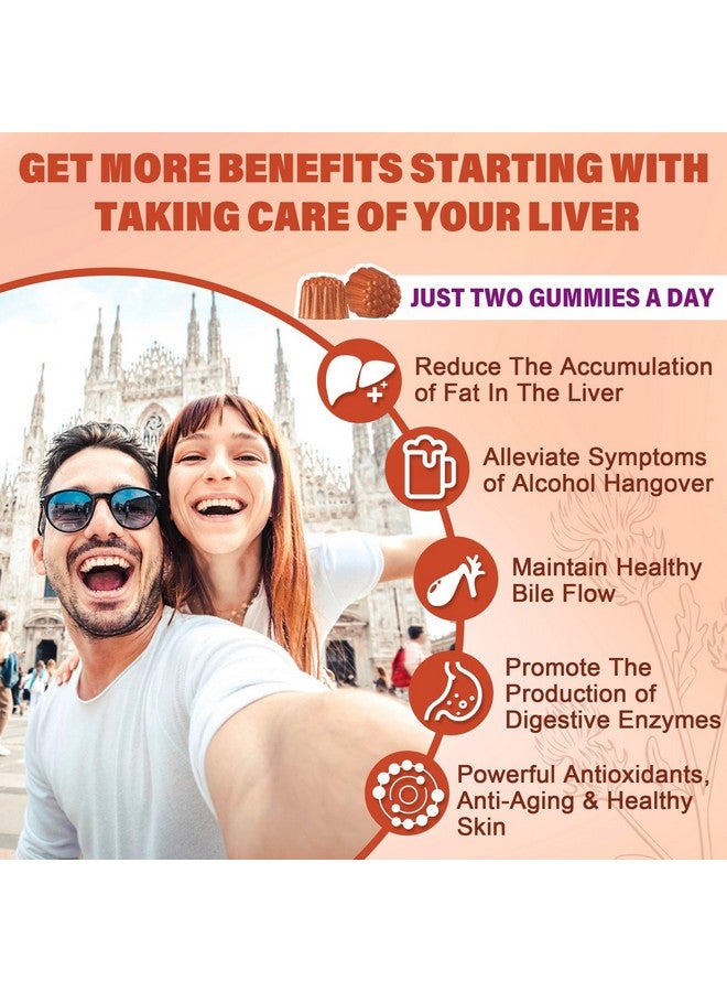 EnvyDeal 1Pack Milk Thistle Liver Detox Gummies, 18-in-1 Liver Cleanse Detox & Repair Supplement with Organic Berberine, Chicory Root, Turmeric, Artichoke, Dandelion Root, Chanca Piedra, Vitamins B6 B9 B12 - Image 4