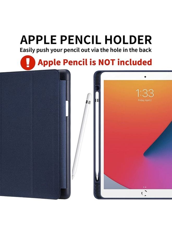 Rock Pow - case cover for Apple iPad 10.2 Inch 2021/2020/2019 (9th/8th/7th) Model with Pencil Holder,Slim Tablet Cover with Soft TPU Back,Auto Wake/Sleep for iPad 10.2 inch - Image 1