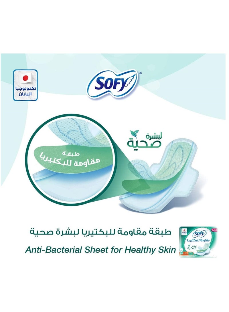 صوفي فوط صحية مضادة للبكتيريا بالمسك رفيعة كبيرة 10 قطع - Image 3