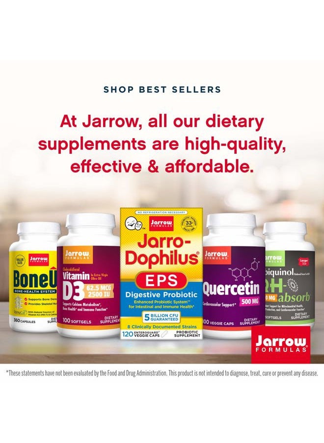 jarrow formulas - Ideal Bowel Support - 10 Billion Organisms Per Serving - 30 Veggie Caps, Pack of 2 - Bowel Support - Reduces Bloating , Gas & Intestinal Discomfort - Up to 60 Total Servings - Image 1