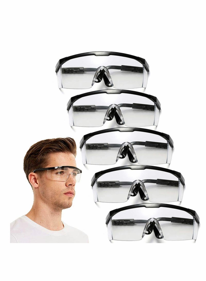 Zikra Safety Goggles, 5PCS Adjustable Wide-Vision Protective Glasses, Lightweight Fog-Proof Safety Goggles - Image 1