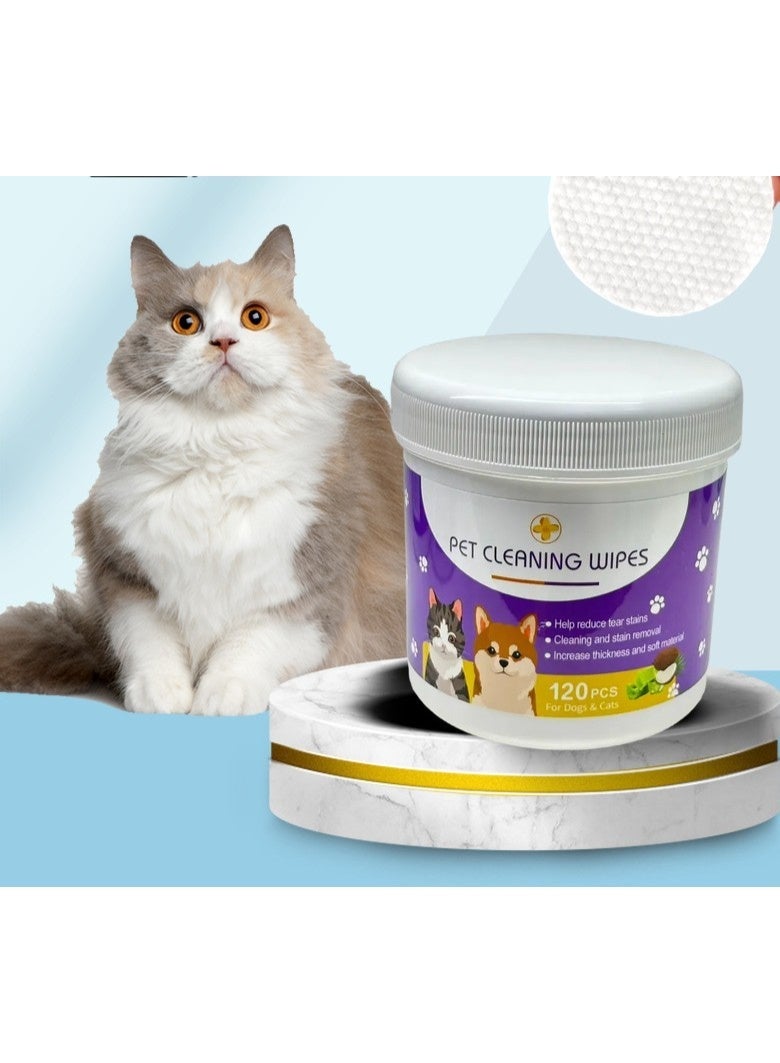 120 قطعة من مسحوقات الحيوانات الأليفة للقطط والكلاب، مسحوقات القطط، مسحوقات الكلاب، منظف الأذن، تنظيف الأسنان، مسحوق الأسنان، مسحوق العين، مسحوق العناية غير العطري للعيون، الأرجل، الأذن، الأنف، مزيل بقع الدموع - Image 1