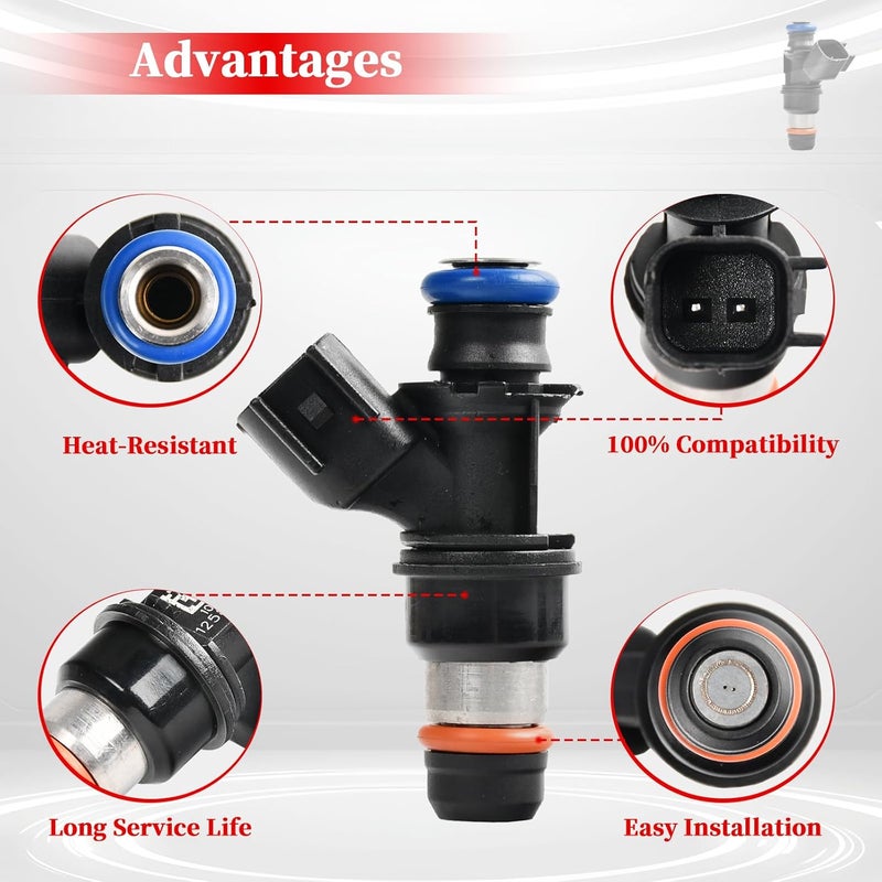 BIGREAT 12580681 8PCS Fuel Injectors for Chevy Silverado, Tahoe, Avalanche, GMC Sierra, Yukon 4.8L 5.3L 6.0L 6.2L V8 - Image 3