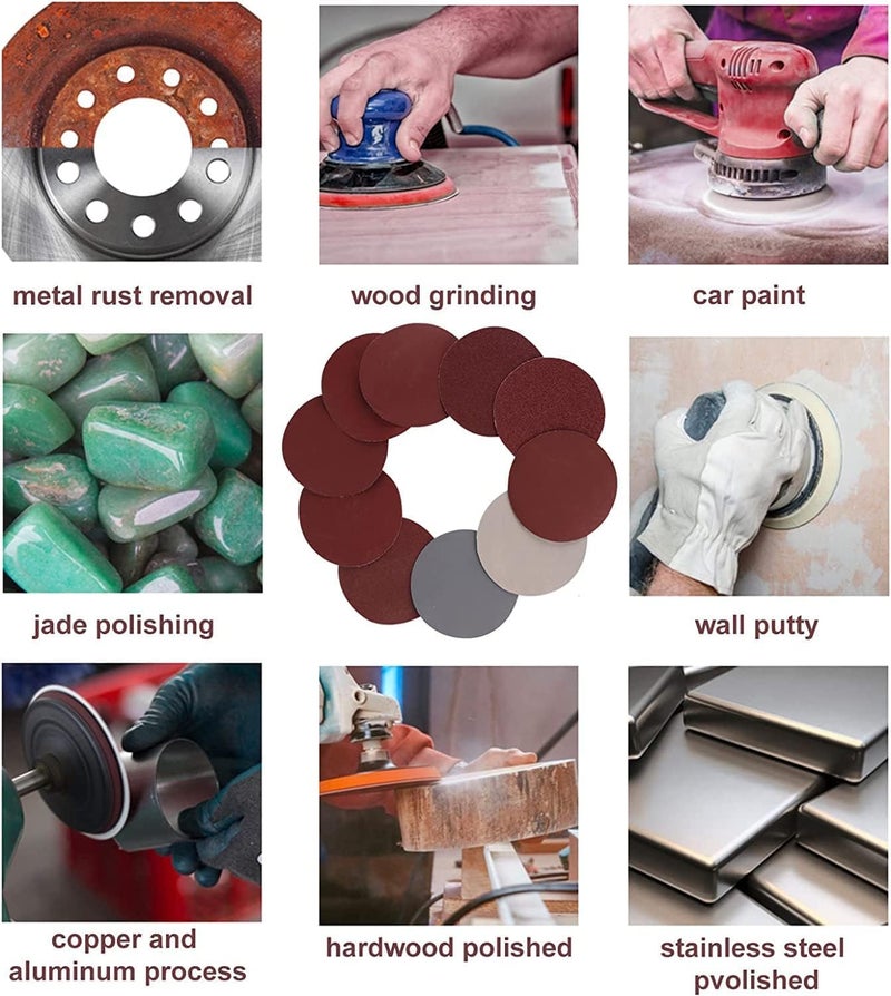 DreamAug 24-Pack 3-Inch Sanding Discs â€“ Round 75mm Hook & Loop Sandpaper Pads, Wet & Dry Sanding Discs for Wood, Metal, Automotive, 1000/1500/2000/3000/4000/5000 Grit Assortment - Image 3