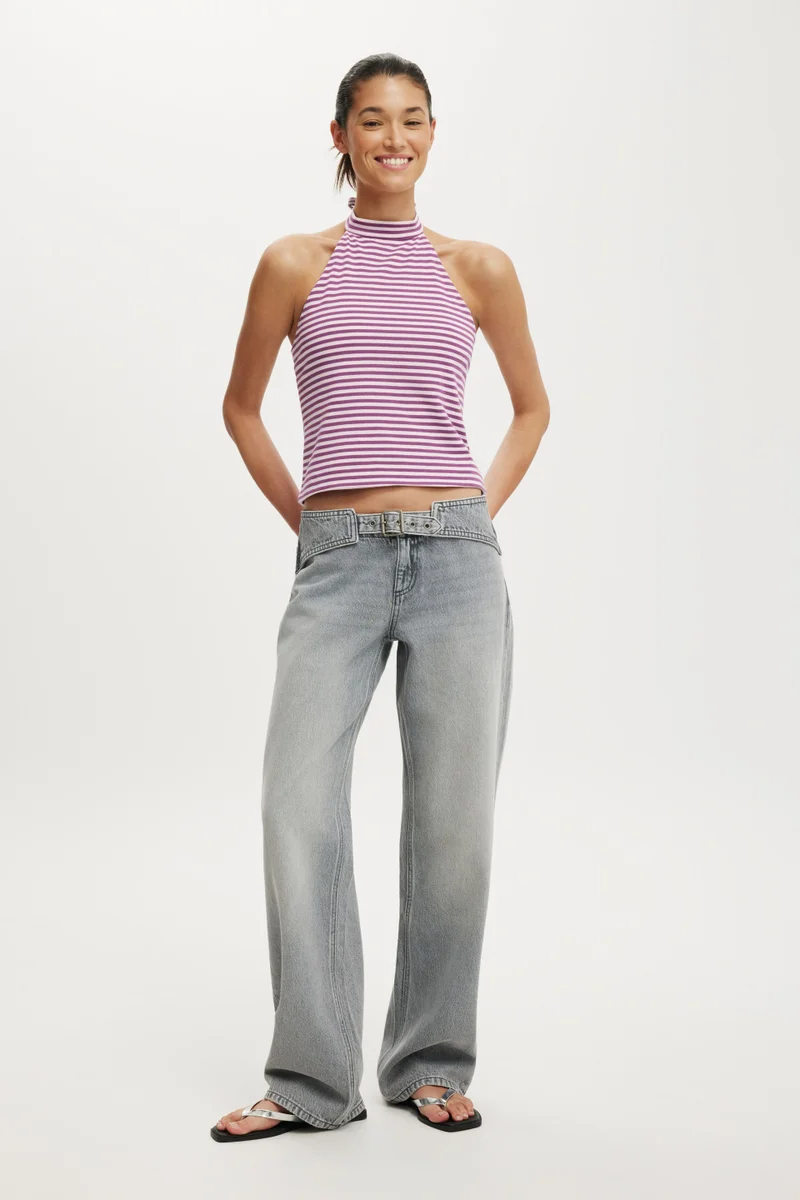 Cotton On BELTED LOW RISE STRAIGHT JEAN