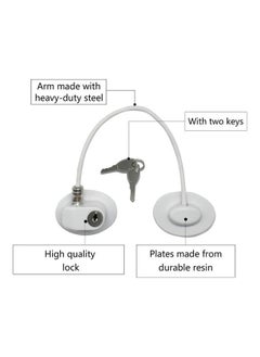 XiuWoo 2-Piece Refrigerator Door Locks With 4 Keys White  - Image 2