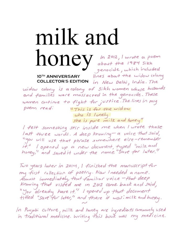 Andrews McMeel Publishing Milk and Honey: 10th Anniversary Collector's Edition - Image 2