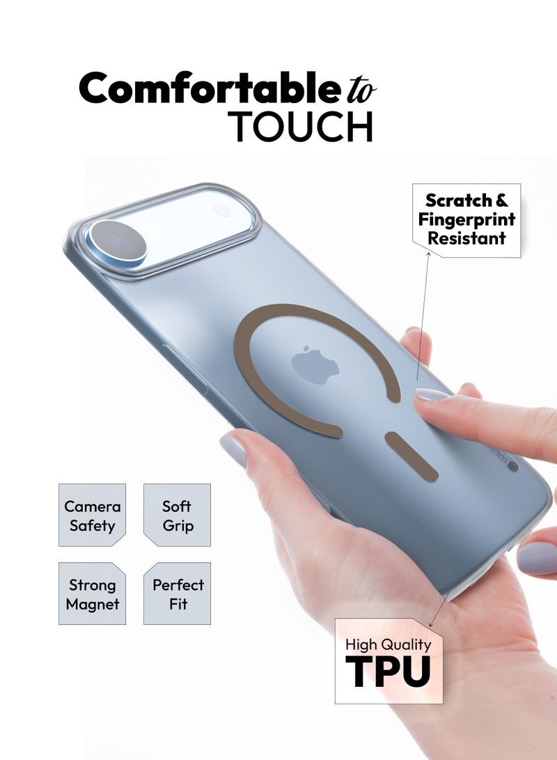 رعاية كبار الشخصيات جراب iPhone 17 Air MagSafe خفيف الوزن وشفاف ومضاد للصدمات مع غطاء حماية قوي مغناطيسي N52 مضاد للاصفرار ومقاوم للخدش والسقوط جراب خلفي رفيع للهاتف المحمول - Image 4