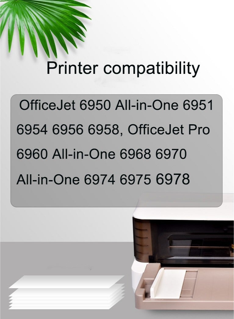خراطيش حبر متوافقة 903XL 903 XL بديلة لطابعات OfficeJet Pro 6960 6970 6950 (عبوة من 4، CMYK، أسود/سماوي/أرجواني/أصفر) - Image 1