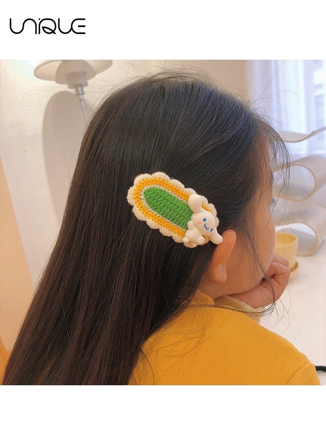 Unique 5 Pcs Hair Clips - Cartoon Character Hair Clips - Kulomi Hair Clips - Woolen Knit Edge Clips - Suitable for all kinds of Hairstyles - Image 5