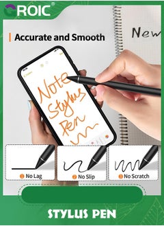 GROIC Black Stylus Pen for Touch Screens, Stylus Pen for iPad, Universal Stylus Stylist Pen Pencil Compatible with iPad, iPhone, Android, Tablet and Other Capacitive Touch Screen for Drawing  - Image 5
