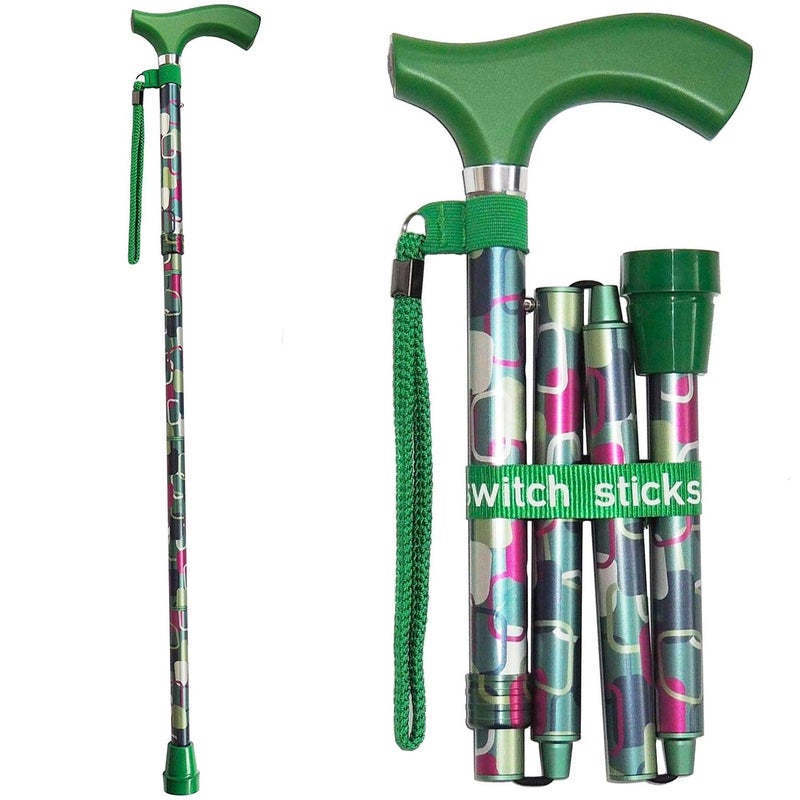 Switch Sticks Switch Sticks Walking Cane for Men or Women Foldable and Adjustable from 3237 Inches FSA and HSA Eligible Luxury Vienna