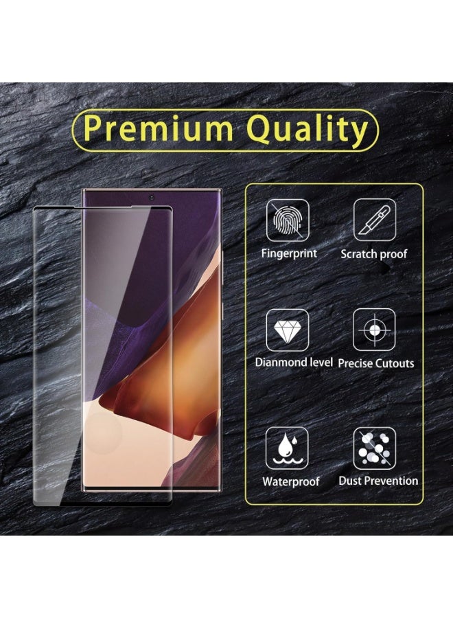 Screen Protector For Samsung Galaxy Note 20 Ultra Tempered Glass Screen Saver Premium HD Protective Without Fingerprint Hole Scratch Resistant NO-Bubble 9H Hardness Full Coverage Film  - Image 2