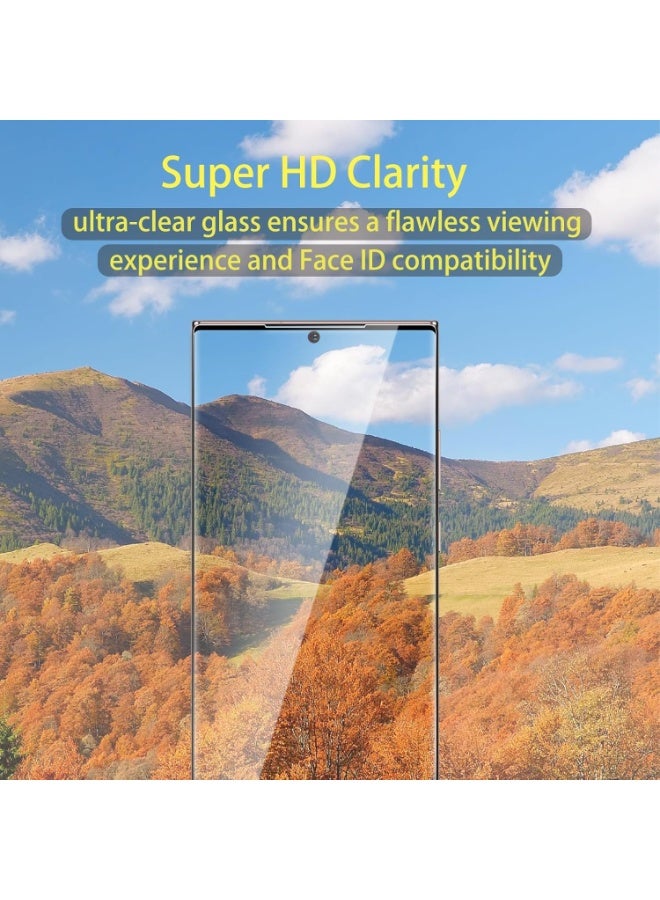 Screen Protector For Samsung Galaxy Note 20 Ultra Tempered Glass Screen Saver Premium HD Protective Without Fingerprint Hole Scratch Resistant NO-Bubble 9H Hardness Full Coverage Film  - Image 4