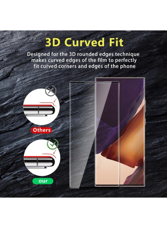 Screen Protector For Samsung Galaxy Note 20 Ultra Tempered Glass Screen Saver Premium HD Protective Without Fingerprint Hole Scratch Resistant NO-Bubble 9H Hardness Full Coverage Film  - Image 3