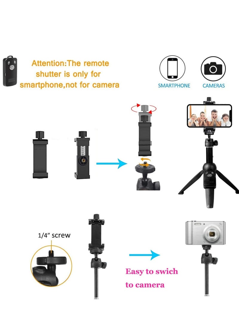 Excefore Portable 40 Inch Aluminum Alloy Selfie Stick Phone Tripod with Wireless Remote Shutter for iPhone 13 12 11 pro Xs Max Xr X 8 7 6 Plus, Android Smartphone, Selfies Video Recording Live Streaming - Image 3