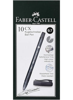 Cx7 Silk Ballpoint Pen 10 Piece Set 0.7 Mm Tip Size Black