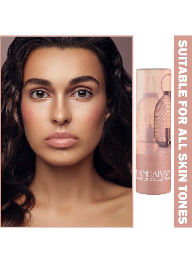 XINGXYUEL - Matte Nude Lipstick Silky Velvet Lip Gloss Nude Lip Stain Paper Tube Lipsticks Non-Stick Cup, Waterproof Long Lasting Matte Lipstick for Women Daily Professional Lip Makeup-02 Nude - Image 1