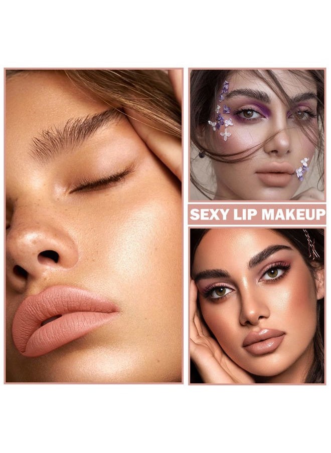 XINGXYUEL - Matte Nude Lipstick Silky Velvet Lip Gloss Nude Lip Stain Paper Tube Lipsticks Non-Stick Cup, Waterproof Long Lasting Matte Lipstick for Women Daily Professional Lip Makeup-02 Nude - Image 1
