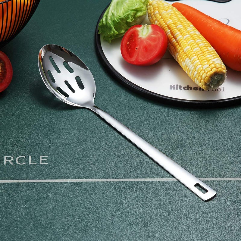 Berglander Stainless Steel Slotted and Basting Spoon, Heat Resistant, Non-Stick, Dishwasher Safe, Easy to Clean - Image 2