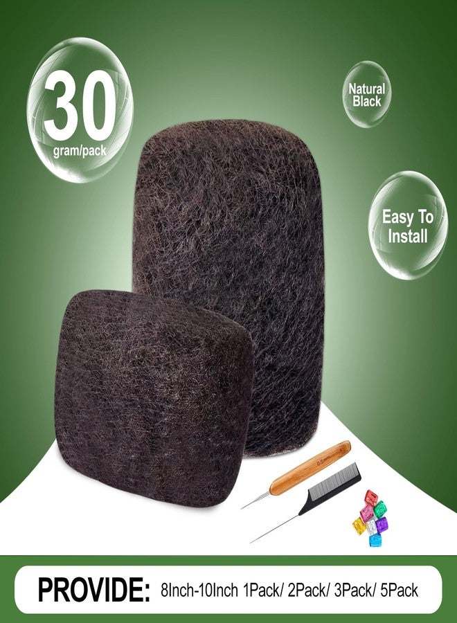 Vlliyava Afro Kinkys Bulk Human Hair 30g -100% Real Human Hair for Mini Twist, Braiding, Loc Extensions, Repair Locs, Natural Afro Bulk for Dreadlocks(1B, 10Inch) - Image 4