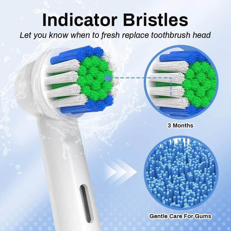 M'AYCREATE ® 4Pcs Electric Toothbrush Replacement Heads Compatible with Oral-B for Most Braun Electric Toothbrushes Soft Dupont Bristles - Image 5