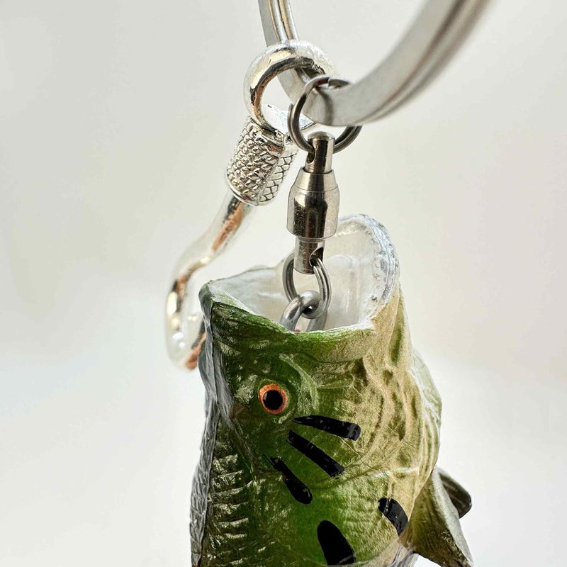 Perch fishing-themed keychain, green - Image 3