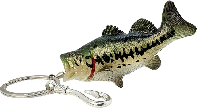 Perch fishing-themed keychain, green - Image 1