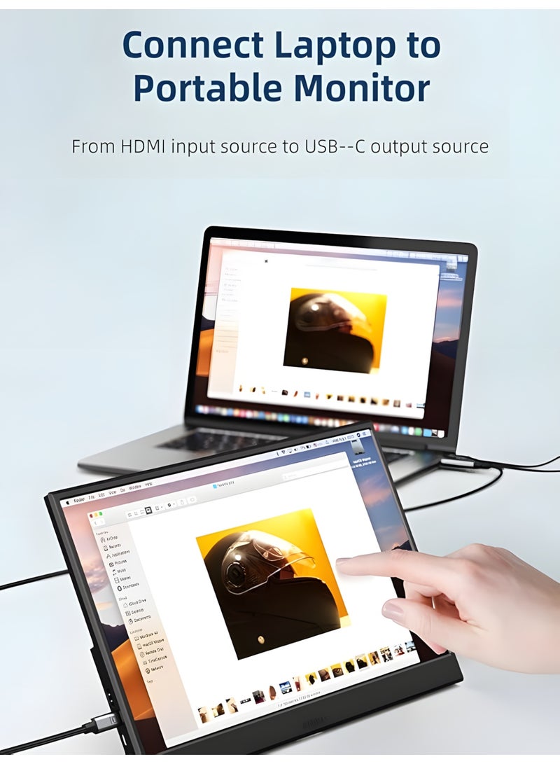 كابل تايم كابل CABLETIME HDMI إلى USB-C بطول 2 متر مع طاقة USB، يدعم دقة 4K بمعدل 60Hz، محول أحادي الاتجاه متوافق مع Xreal Air 2 وRokid Max وRayNeo، ومتوافق مع PS5 وXbox وNintendo Switch Dock والشاشات المحمولة - Image 4