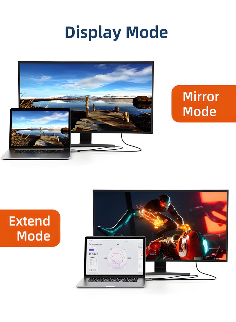 CABLETIME Active HDMI to USB-C Cable 2m with USB-A Power, HDMI Source to USB-C Display, One-Way 4K 60Hz Adapter for XREAL Air 2, Rokid Max, RayNeo, PS5, Xbox, Switch Dock & Portable Monitors - Image 4
