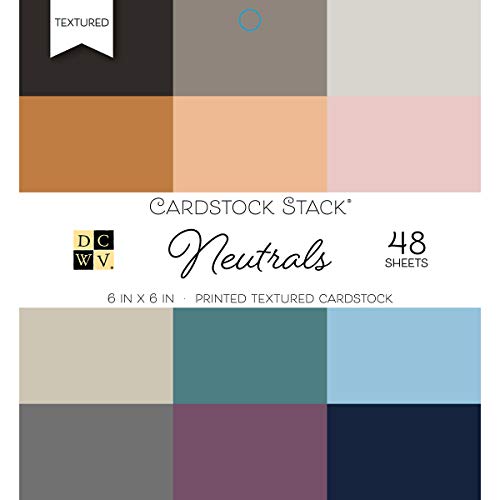 DCWV Neutrual Cardstock-Printed Textured Stack (6x6 inch) - Image 1