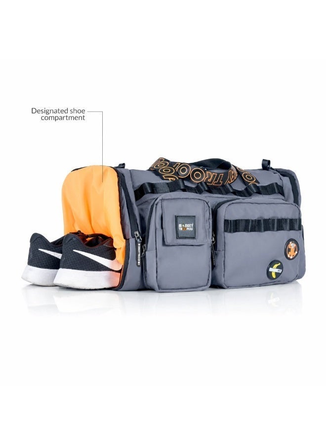 Monkey Troopers Spidey Travel Duffle Bag for Men & Women, 30L Gym Travel Bag with Wet & Shoe Compartments, Water Bottle Holder, Multi-Pocket Organizer - Image 4
