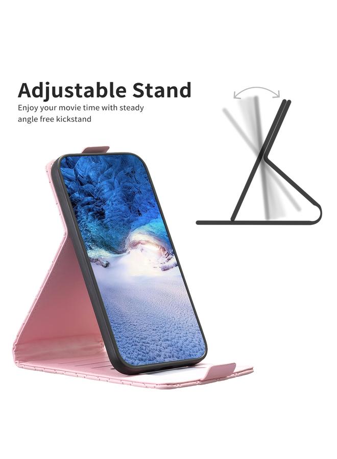 اس-توب جراب هاتف Nokia C32 Diamond Lattice من الجلد القابل للطي عموديًا - Image 4