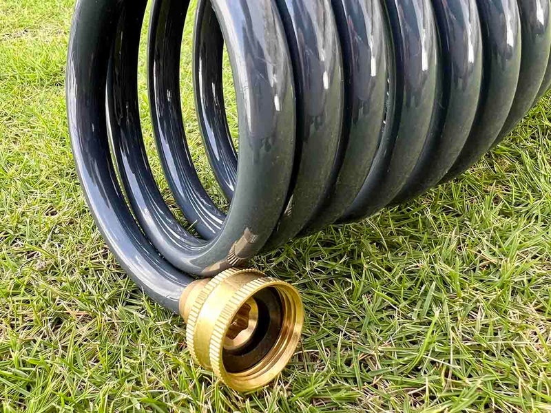 Sanfu Pu Recoil Garden Water Hose 3/8""Id(9.5 X 12.7Mm) X 10Ft Premium With 3/4""Inch Brass Fittings Retractable  Outdoor Patio Hose Marine&Boat  Gray(10') - Image 3