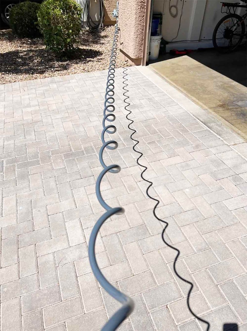 Sanfu Pu Recoil Garden Water Hose 3/8""Id(9.5 X 12.7Mm) X 10Ft Premium With 3/4""Inch Brass Fittings Retractable  Outdoor Patio Hose Marine&Boat  Gray(10') - Image 5