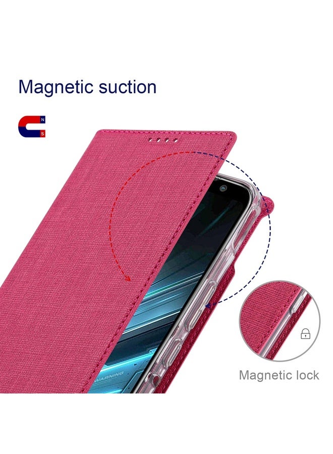Case Cover For Asus ROG Phone 3 ZS661KS ViLi DMX Series Shockproof TPU + PU Leather Magnetic Attraction Horizontal Flip Case with Card Slot & Holder(Rose Red)