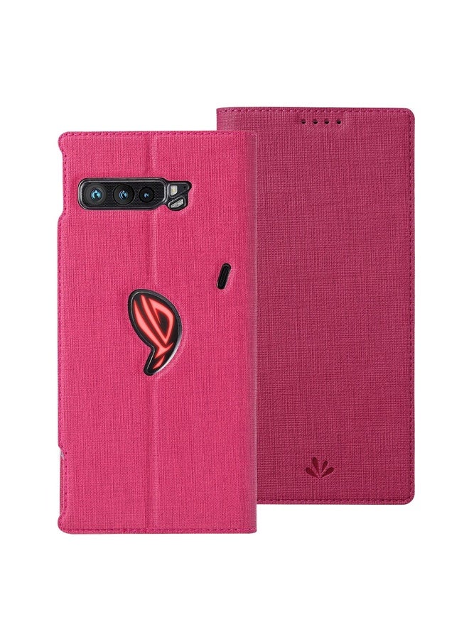 Case Cover For Asus ROG Phone 3 ZS661KS ViLi DMX Series Shockproof TPU + PU Leather Magnetic Attraction Horizontal Flip Case with Card Slot & Holder(Rose Red)