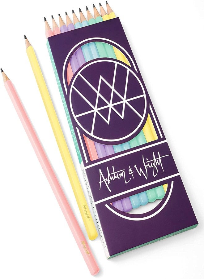 Ashton and Wright - Classic HB Pencils, 15cm Rulers, Erasers, Z-Grip Smooth - Pastel Set of 25 - Image 3